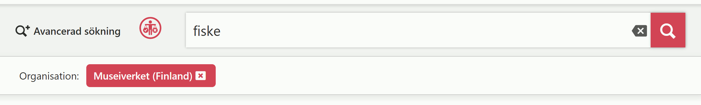 Search terms and filters